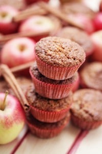 Apple muffins with chestnuts