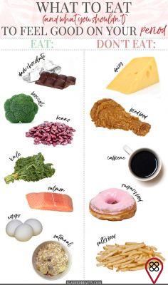 Alimentos para comer (y evitar) durante la menstruación
