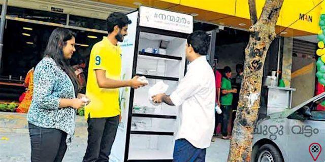 Indian restaurant offers public fridge for food donation