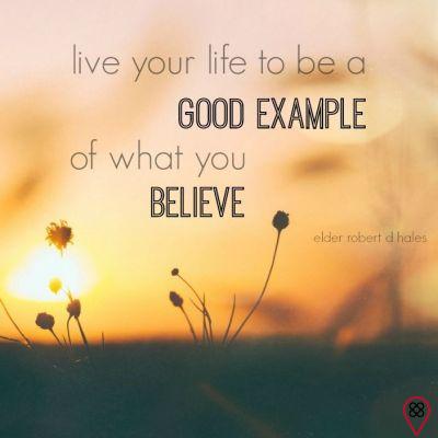 Be a great example of life