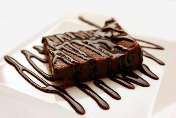 Delicioso y saludable brownie de chocolate